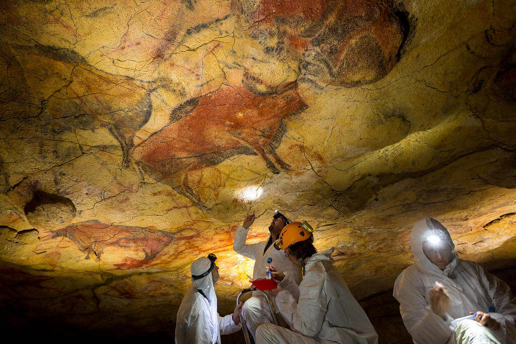 Наскальная живопись в пещере Альтамира.